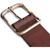 Lucky Brand Women’s Studded Leather Belt | Stylish | Classic | Modern | Jeans | Pants | Skirt | Dress(Wide Leather Studded – Brown)