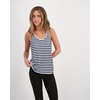 Lucky Brand Women’s Tank Top 2-Pack, Soft Cotton Blend Sleeveless Shirts for Everyday Wear, Layering or Lounging(Blue/Stripe Pack Stonewash Blue/Navy/Wht Stripe)