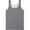 Lucky Brand Women’s Tank Top 2-Pack, Soft Cotton Blend Sleeveless Shirts for Everyday Wear, Layering or Lounging(Charcoal/Stripe Pack Charcoal Htr /Blk/Wht Stripe)