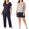 Lucky Brand Women’s Pajama Set – 4 Piece Sleep Shirt, Tank Top, Pajama Pants, Lounge Shorts (S-XL)(Stars)