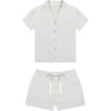 Lucky Brand Women’s Short Sleeve Top and Short Sleep Set 2-Piece, Soft Comfortable Pajama Set for Relaxed Nights and Lounging(Heather Grey)