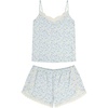 Lucky Brand Women’s Spaghetti Strap Tank & Short Pajama Set 2-Piece, Lightweight Sleepwear & Lounge Set with Relaxed Fit(After the Rain)