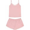 Lucky Brand Women’s Spaghetti Strap Tank & Short Pajama Set 2-Piece, Lightweight Sleepwear & Lounge Set with Relaxed Fit(Coral Blush (Coral Pink))