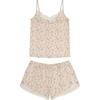 Lucky Brand Women’s Spaghetti Strap Tank & Short Pajama Set 2-Piece, Lightweight Sleepwear & Lounge Set with Relaxed Fit(Dense Nanette Toss)