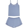 Lucky Brand Women’s Spaghetti Strap Tank & Short Pajama Set 2-Piece, Lightweight Sleepwear & Lounge Set with Relaxed Fit(Rain Washed (Grey))
