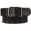 Lucky Brand Women’s Studded Leather Belt | Stylish | Classic | Modern | Jeans | Pants | Skirt | Dress(Wide Leather Studded – Black)