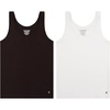 Lucky Brand Women’s Tank Top 2-Pack, Soft Cotton Blend Sleeveless Shirts for Everyday Wear, Layering or Lounging(True Basic Pack Black/White)