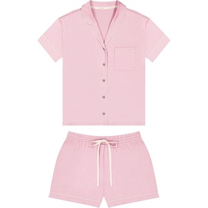 Lucky Brand Women’s Short Sleeve Top and Short Sleep Set 2-Piece, Soft Comfortable Pajama Set for Relaxed Nights and Lounging(Bleached Mauve)