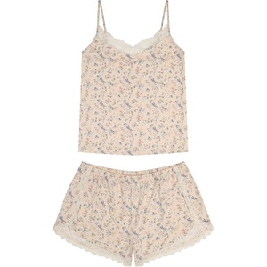 Lucky Brand Women’s Spaghetti Strap Tank & Short Pajama Set 2-Piece, Lightweight Sleepwear & Lounge Set with Relaxed Fit(Dense Nanette Toss)