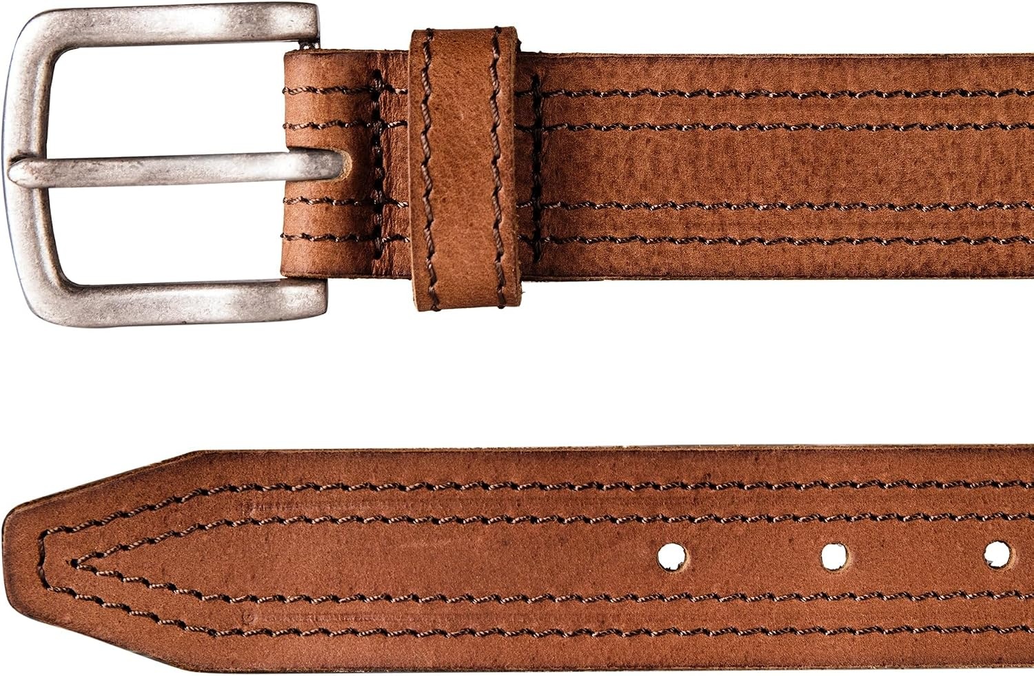 image:imageLucky Brand Mens Stitched Genuine Leather Belt Classic Casual Dress Everyday Western Metal BuckleAntiqued Leather Tan