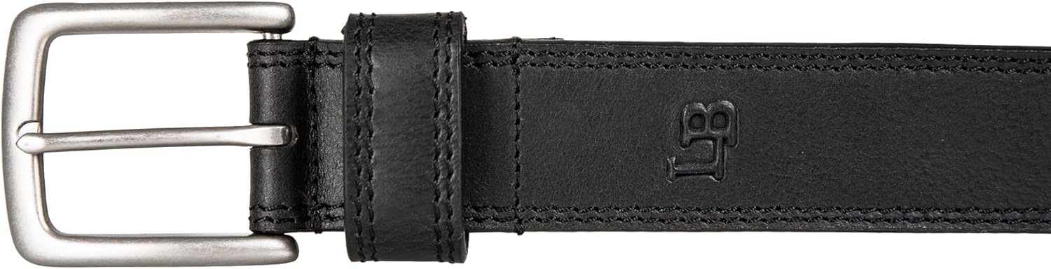 image:imageLucky Brand Mens Stitched Genuine Leather Belt Classic Casual Dress Everyday Western Metal BuckleDouble Stitch Black