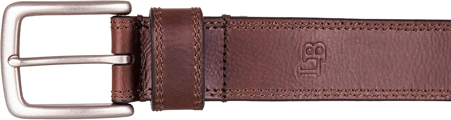 image:imageLucky Brand Mens Stitched Genuine Leather Belt Classic Casual Dress Everyday Western Metal BuckleDouble Stitch Brown