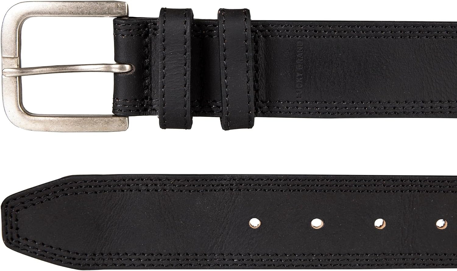 image:imageLucky Brand Mens Stitched Genuine Leather Belt Classic Casual Dress Everyday Western Metal BuckleTriple Needle Stitch Black