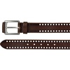 Lucky Brand Men’s Genuine Leather Belt | Classic | Casual | Everyday | Western | American Heritage | Metal Buckle(Perforated – Brown)