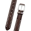 Lucky Brand Men’s Genuine Leather Belt | Classic | Casual | Everyday | Western | American Heritage | Metal Buckle(Perforated – Brown)