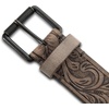 Lucky Brand Men’s Genuine Leather Belt | Classic | Casual | Everyday | Western | American Heritage | Metal Buckle(Western Embossed – Brown)
