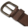 Lucky Brand Men’s Jeans Leather Belt| Classic| Casual| Dress| Everyday| American Heritage| Genuine Leather| Metal Buckle(Bevelved Edge – Brown)