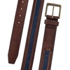 Lucky Brand Men’s Jeans Leather Belt| Classic| Casual| Dress| Everyday| American Heritage| Genuine Leather| Metal Buckle(Denim Inlay – Brown)