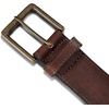 Lucky Brand Men’s Jeans Leather Belt| Classic| Casual| Dress| Everyday| American Heritage| Genuine Leather| Metal Buckle(Denim Inlay – Brown)