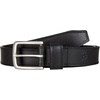 Lucky Brand Men’s Stitched Genuine Leather Belt | Classic | Casual | Dress | Everyday | Western | Metal Buckle(Double Stitch – Black)