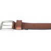 Lucky Brand Men’s Stitched Genuine Leather Belt | Classic | Casual | Dress | Everyday | Western | Metal Buckle(Double Stitch – Tan)