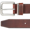 Lucky Brand Men’s Stitched Genuine Leather Belt | Classic | Casual | Dress | Everyday | Western | Metal Buckle(Leather Keeper – Tan)