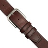 Lucky Brand Men’s Stitched Genuine Leather Belt | Classic | Casual | Dress | Everyday | Western | Metal Buckle(Triple Needle Stitch – Brown)