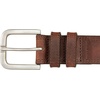 Lucky Brand Men’s Stitched Genuine Leather Belt | Classic | Casual | Dress | Everyday | Western | Metal Buckle(Triple Needle Stitch – Brown)