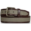 Lucky Brand Men’s Jeans Leather Belt| Classic| Casual| Dress| Everyday| American Heritage| Genuine Leather| Metal Buckle(Leather Canvas – Khaki)