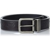 Lucky Brand Men’s Reversible Leather Belt | 2-in-1 | Classic | Everyday | Business | Work | Dress | Casual | Metal Buckle(Western Reversible – Brown/Black)