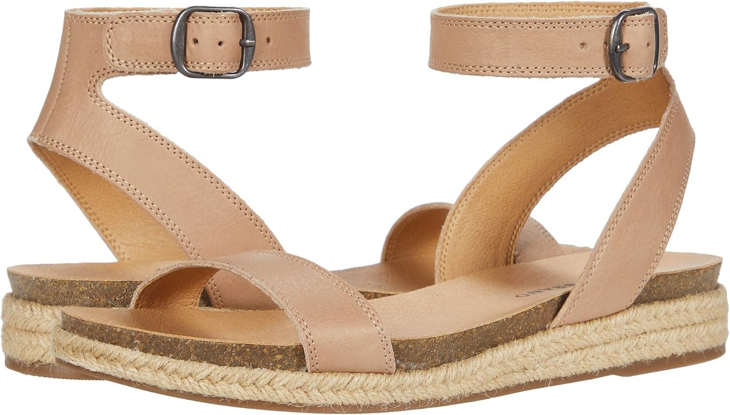 image:imageLucky Brand Womens Garston Flat SandalStone Saddle Leather