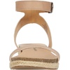 Lucky Brand Women’s Garston Flat Sandal(Stone Saddle Leather)