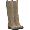 Lucky Brand Womens Hybiscus Wide Calf Riding Boot(Silver Cloud)