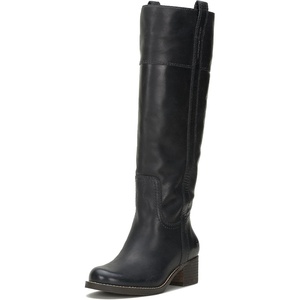 Lucky Brand Womens Hybiscus Wide Calf Riding Boot(Black)