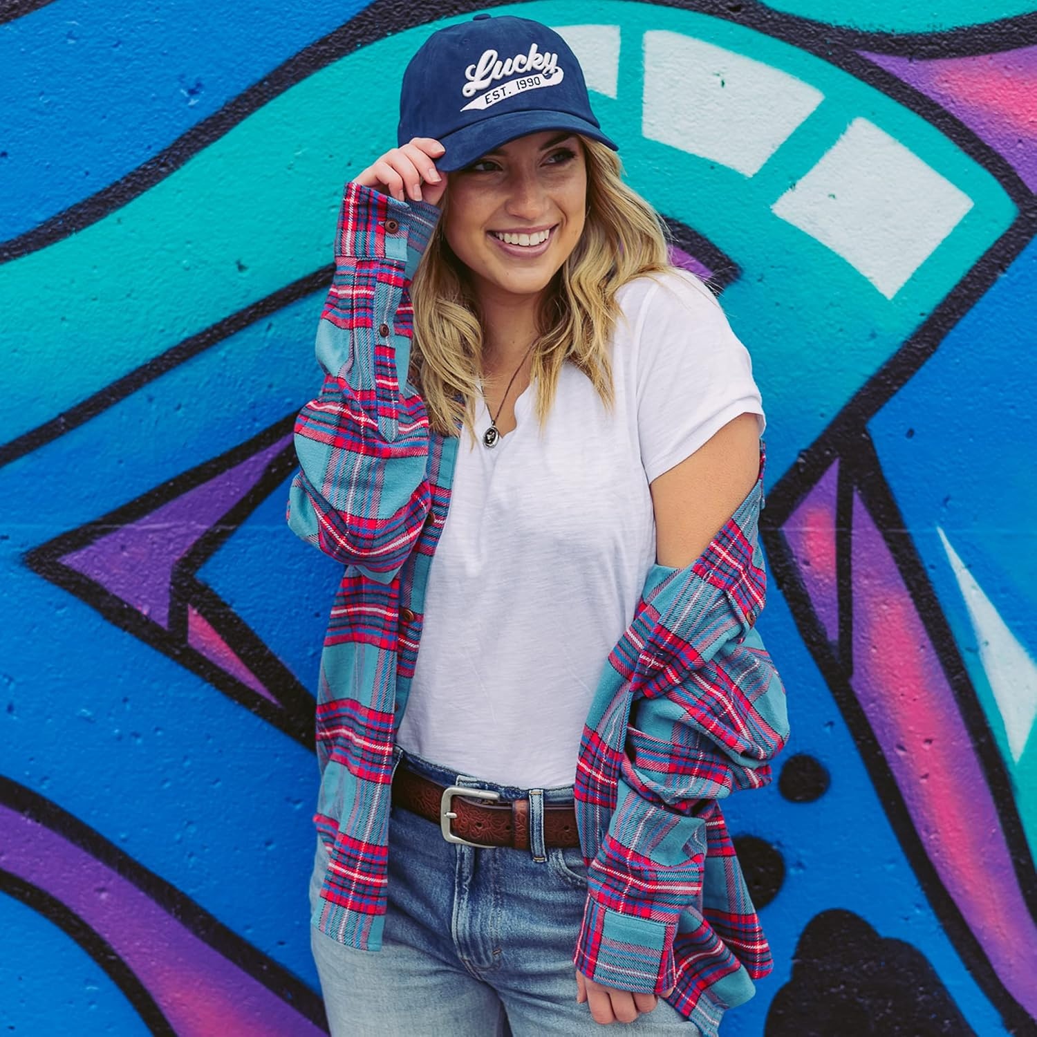 image:imageLucky Brand Classic Cotton Adjustable Dad Hat Baseball Cap Golf Fishing Low Profile 5 Panel Design1990 Embroidered Navy
