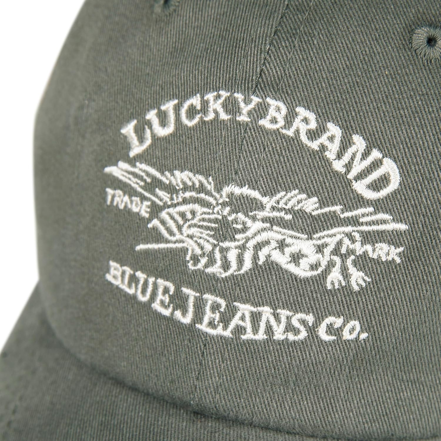 image:imageLucky Brand Classic Cotton Adjustable Dad Hat Baseball Cap Golf Fishing Low Profile 5 Panel DesignBlue Jeans Co Moss