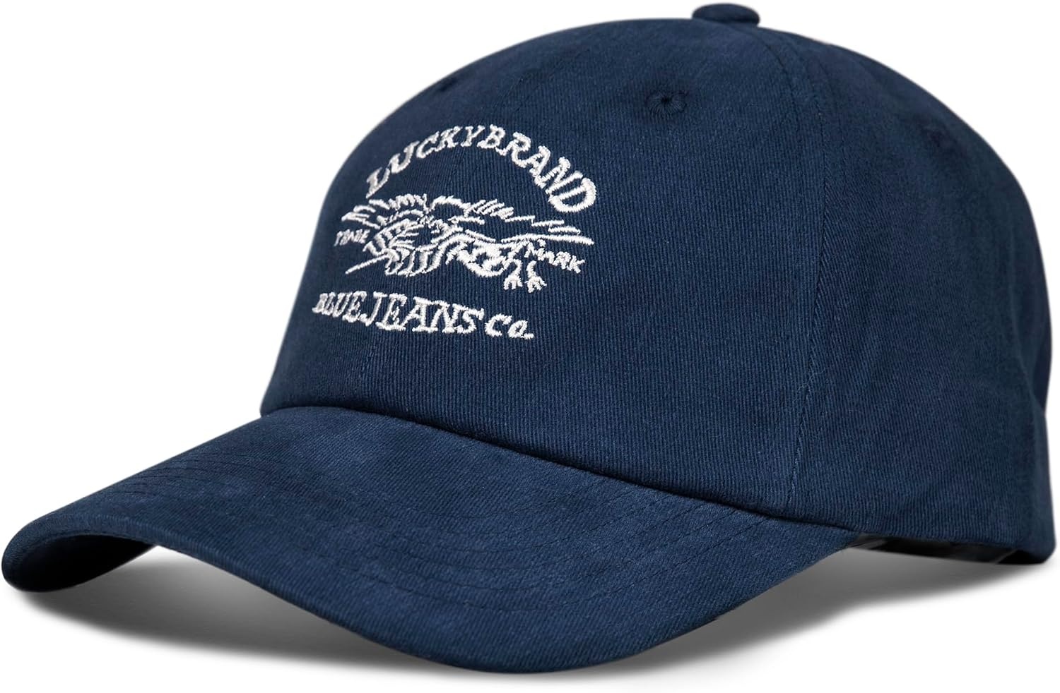 image:imageLucky Brand Classic Cotton Adjustable Dad Hat Baseball Cap Golf Fishing Low Profile 5 Panel DesignBlue Jeans Co Navy