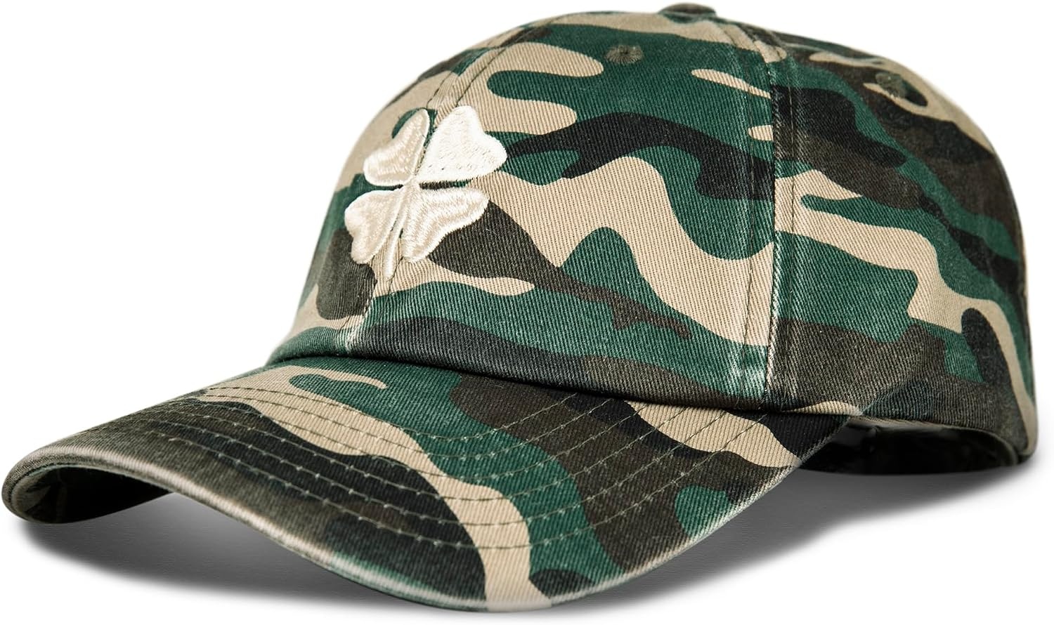 image:imageLucky Brand Classic Cotton Adjustable Dad Hat Baseball Cap Golf Fishing Low Profile 5 Panel DesignClover Camo