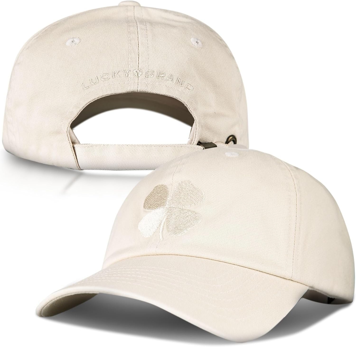 image:imageLucky Brand Classic Cotton Adjustable Dad Hat Baseball Cap Golf Fishing Low Profile 5 Panel DesignClover Natural New
