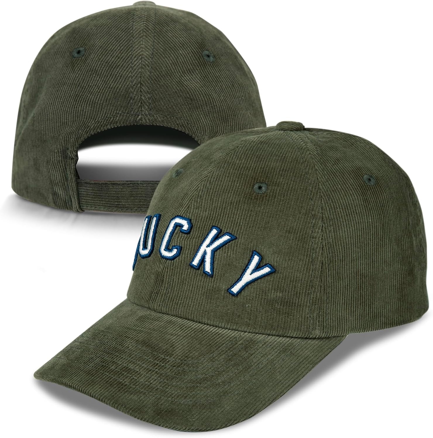 image:imageLucky Brand Classic Cotton Adjustable Dad Hat Baseball Cap Golf Fishing Low Profile 5 Panel DesignCorduroy Caper