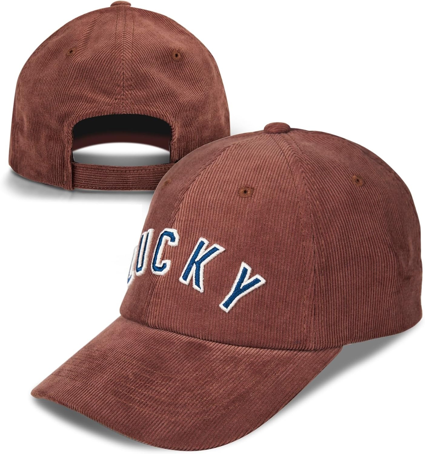 image:imageLucky Brand Classic Cotton Adjustable Dad Hat Baseball Cap Golf Fishing Low Profile 5 Panel DesignCorduroy Cognac