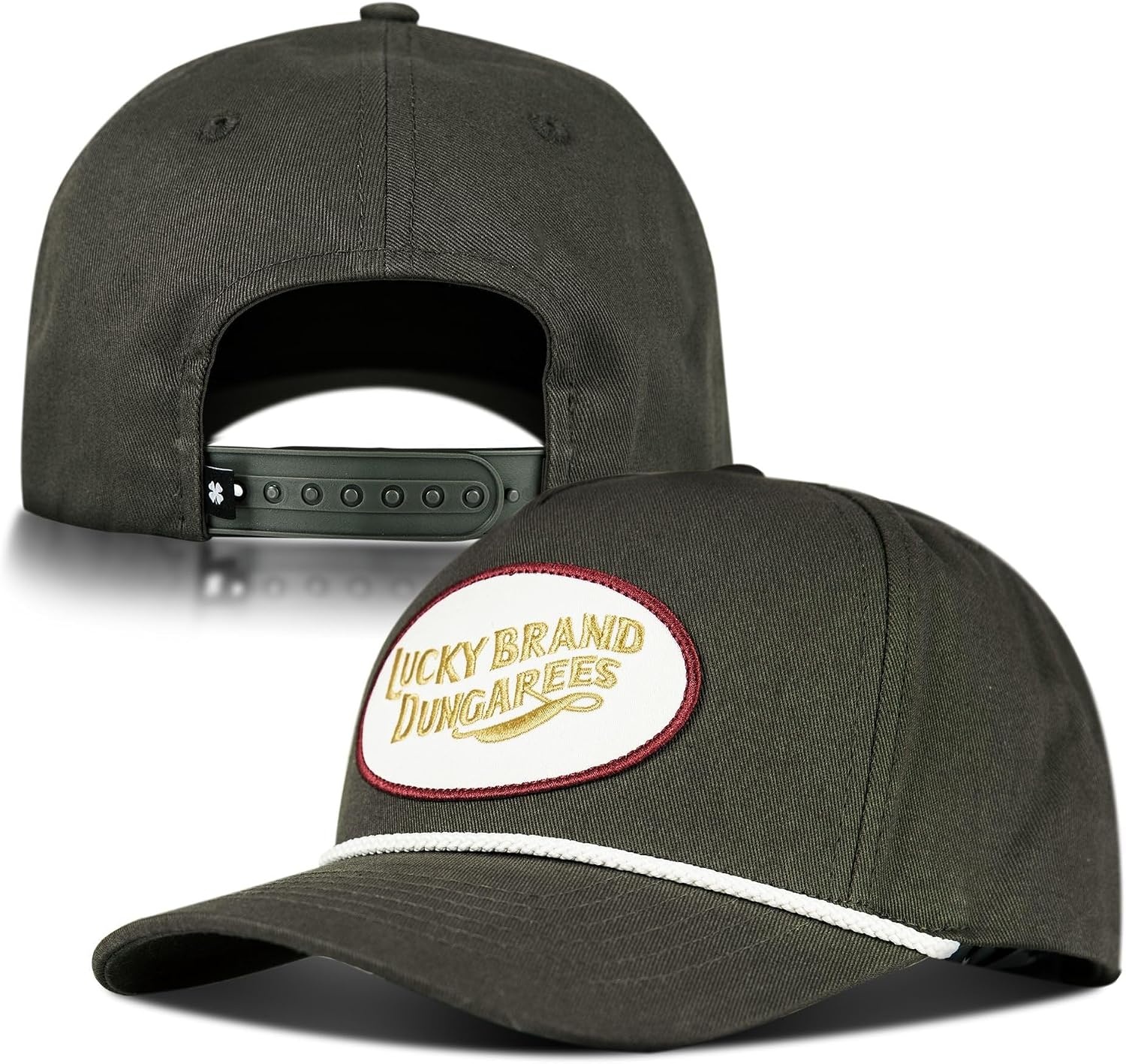 image:imageLucky Brand Classic Cotton Adjustable Dad Hat Baseball Cap Golf Fishing Low Profile 5 Panel DesignDungarees Olive
