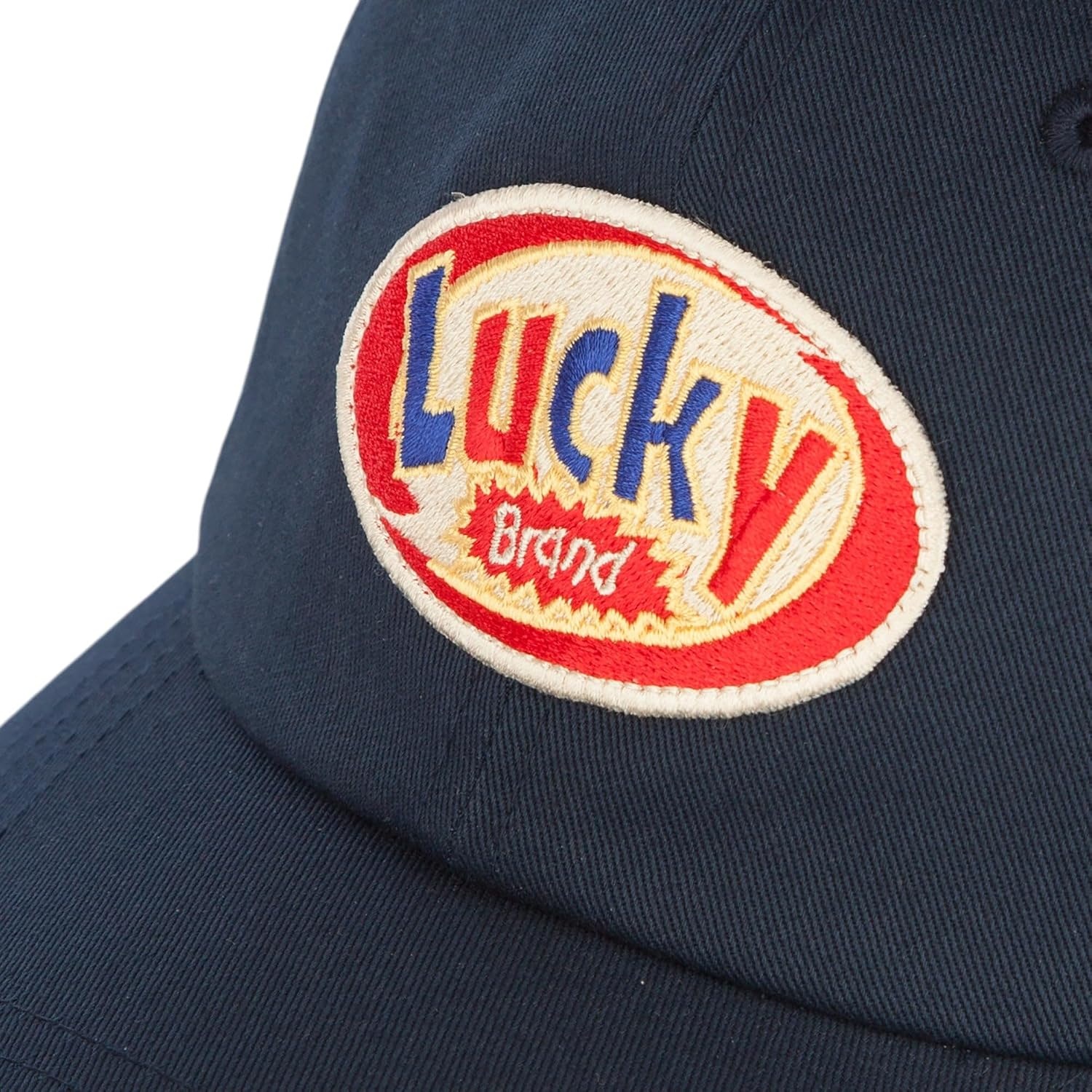 image:imageLucky Brand Classic Cotton Adjustable Dad Hat Baseball Cap Golf Fishing Low Profile 5 Panel DesignEmbroidered Patch Navy