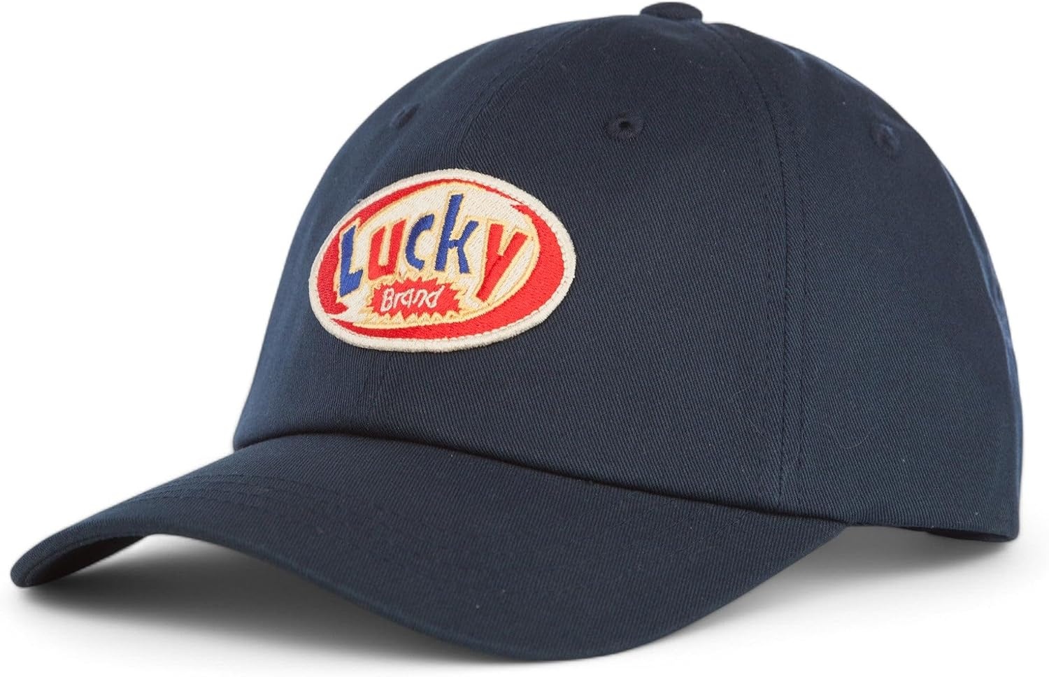 image:imageLucky Brand Classic Cotton Adjustable Dad Hat Baseball Cap Golf Fishing Low Profile 5 Panel DesignEmbroidered Patch Navy