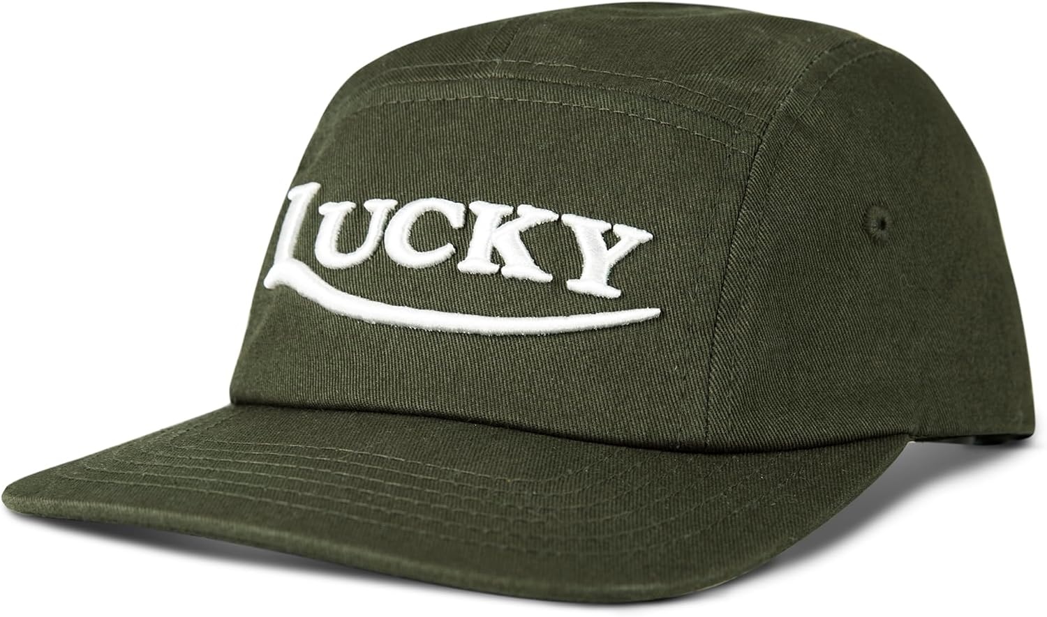 image:imageLucky Brand Classic Cotton Adjustable Dad Hat Baseball Cap Golf Fishing Low Profile 5 Panel DesignFive Panel Olive