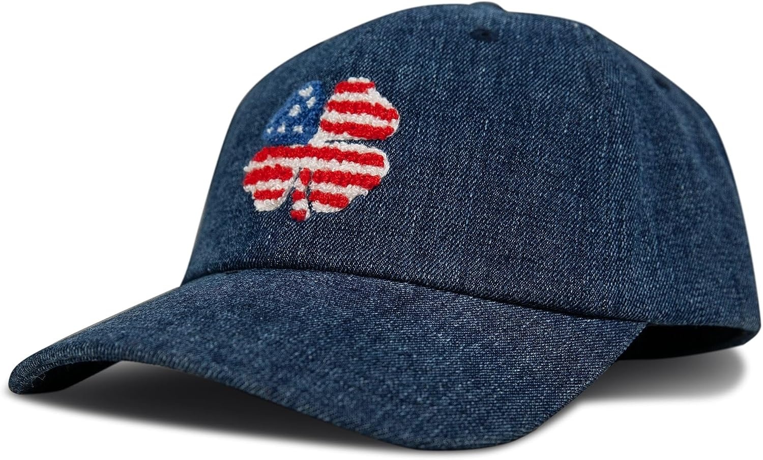 image:imageLucky Brand Classic Cotton Adjustable Dad Hat Baseball Cap Golf Fishing Low Profile 5 Panel DesignFlag Clover Denim
