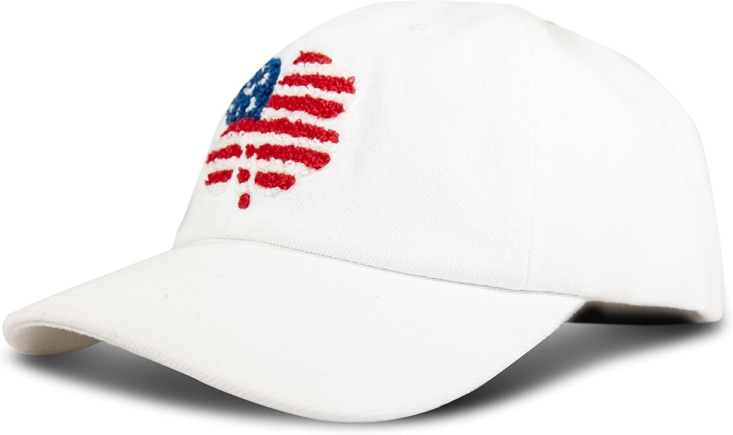 image:imageLucky Brand Classic Cotton Adjustable Dad Hat Baseball Cap Golf Fishing Low Profile 5 Panel DesignFlag Clover White