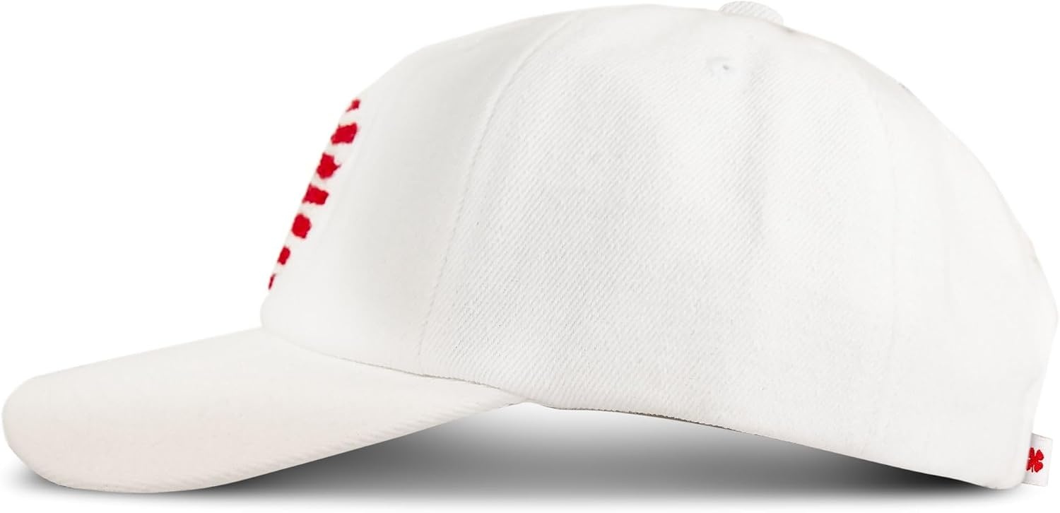 image:imageLucky Brand Classic Cotton Adjustable Dad Hat Baseball Cap Golf Fishing Low Profile 5 Panel DesignFlag Clover White