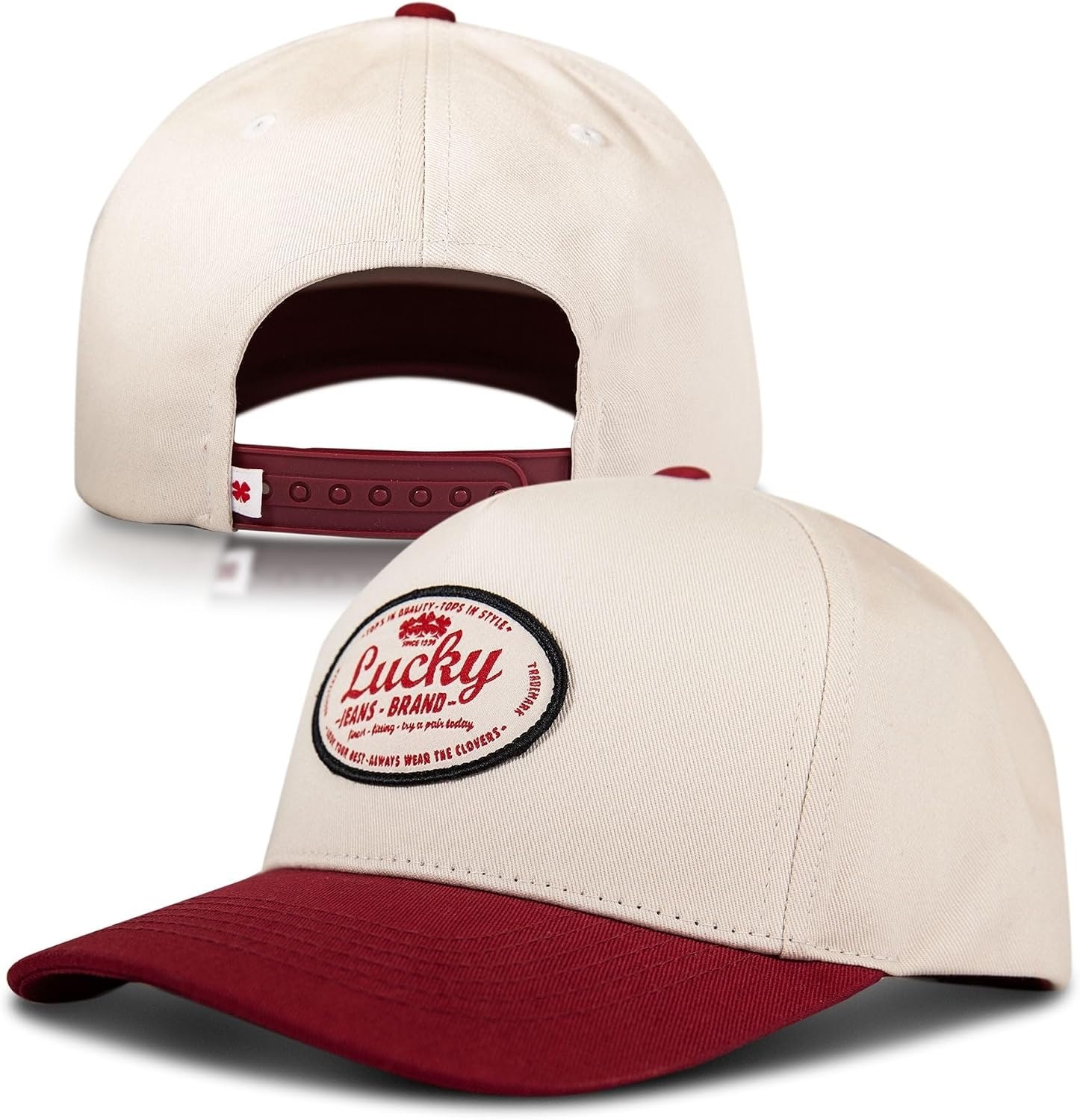 image:imageLucky Brand Classic Cotton Adjustable Dad Hat Baseball Cap Golf Fishing Low Profile 5 Panel DesignJeans Patch Natural
