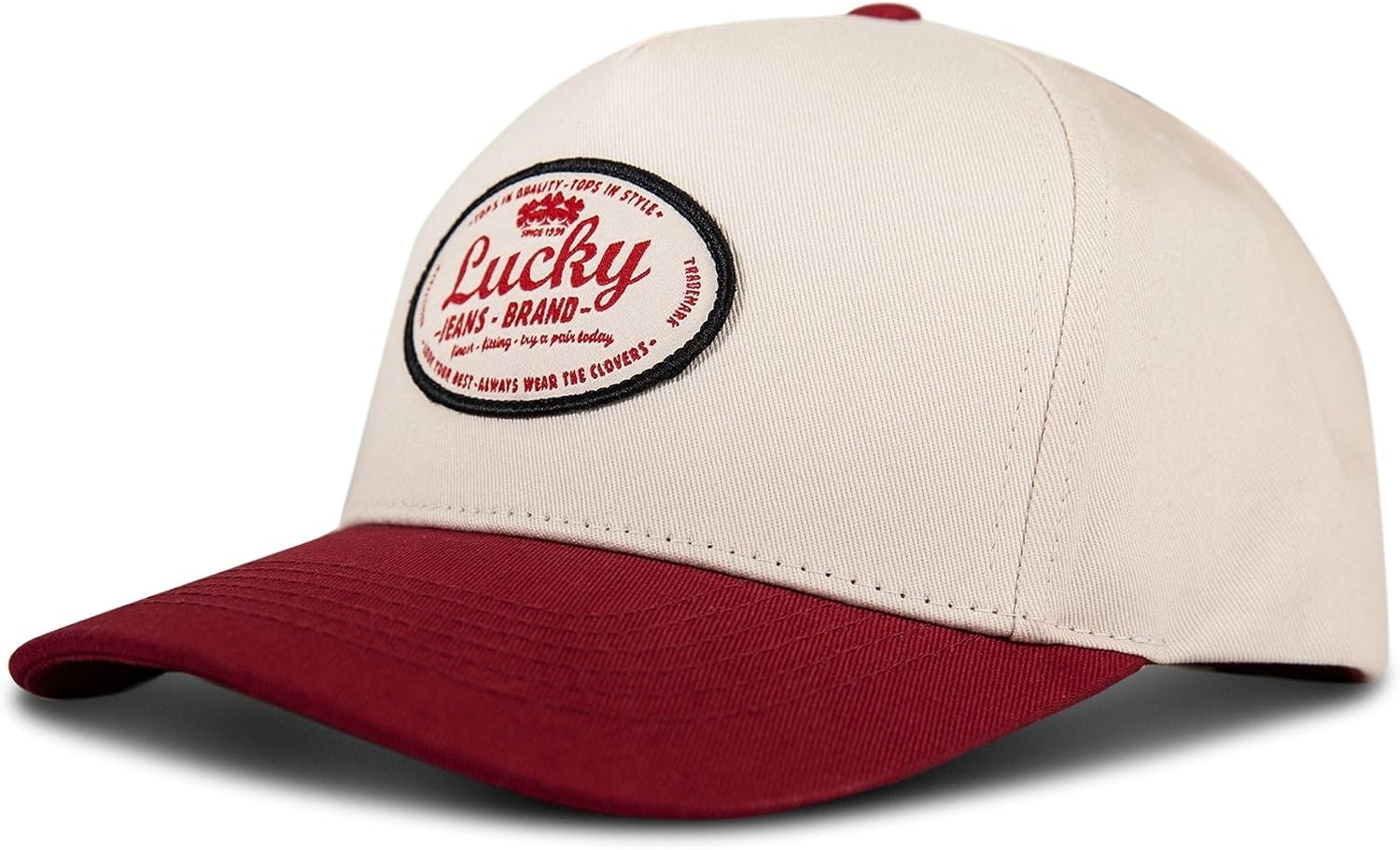 image:imageLucky Brand Classic Cotton Adjustable Dad Hat Baseball Cap Golf Fishing Low Profile 5 Panel DesignJeans Patch Natural